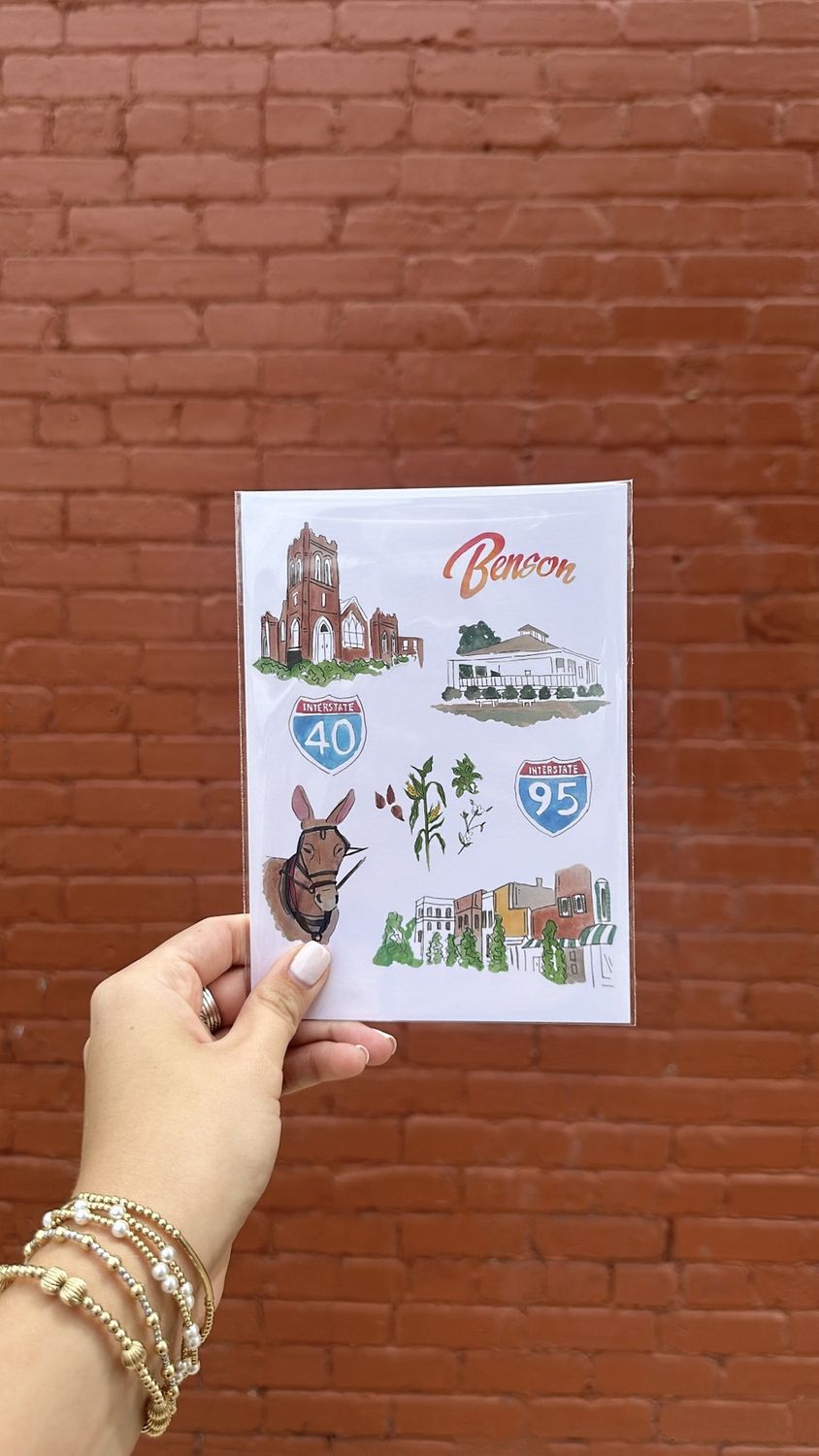 Benson Watercolor Print, Size: 5x7