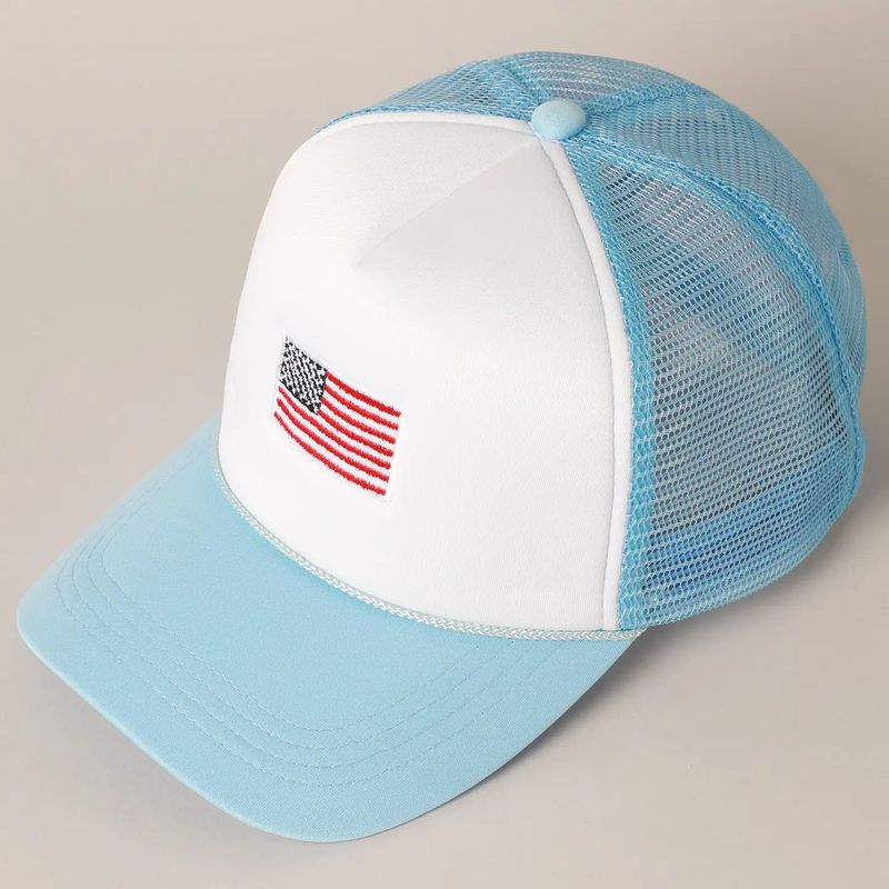 American Flag Trucker Hat