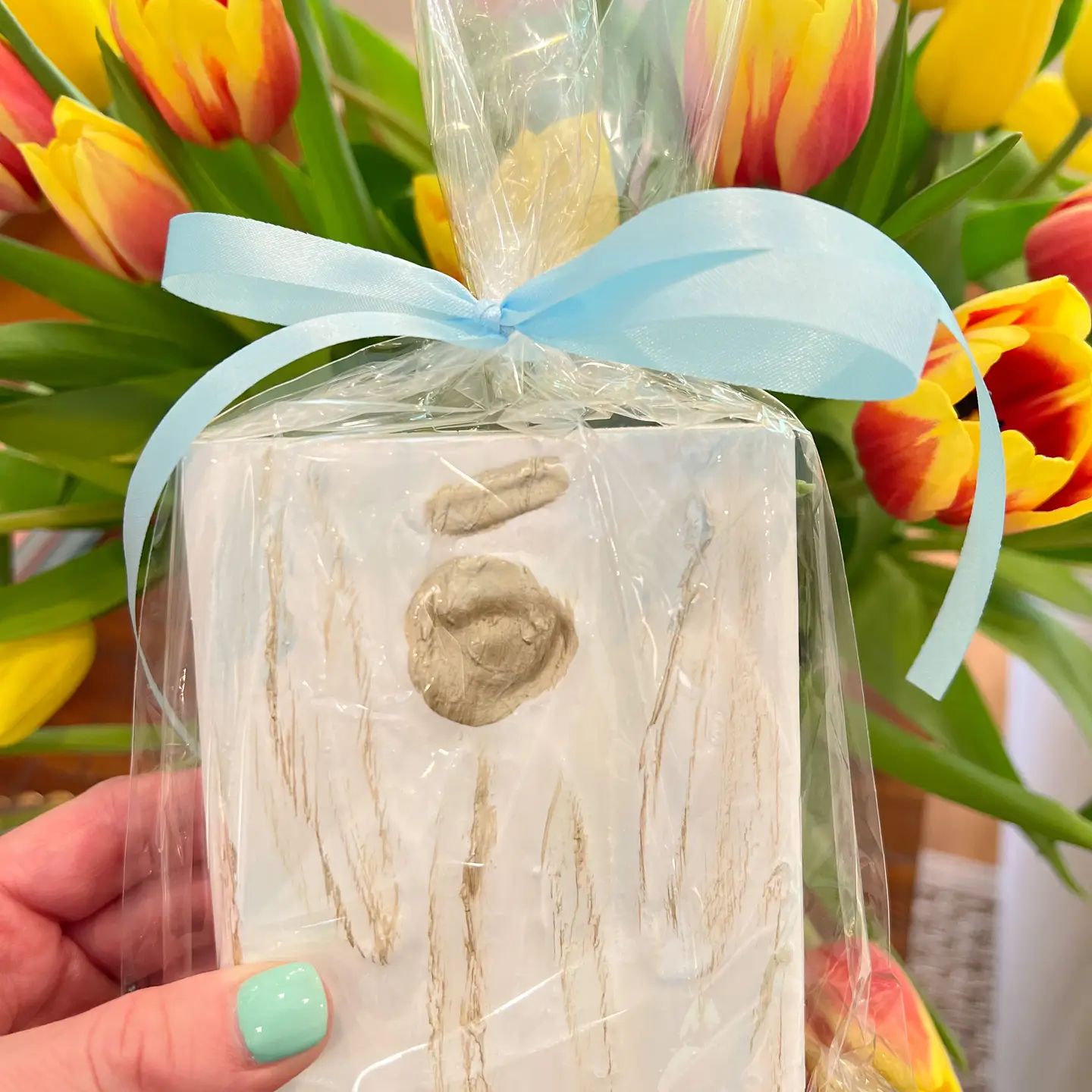 6x6 Wooden Handpainted Angel