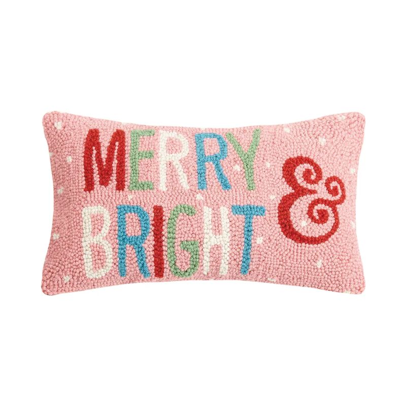 Merry &amp; Bright Hook Pillow