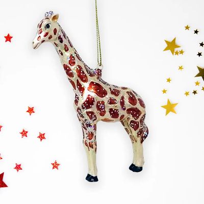 Giraffe Glass Ornament