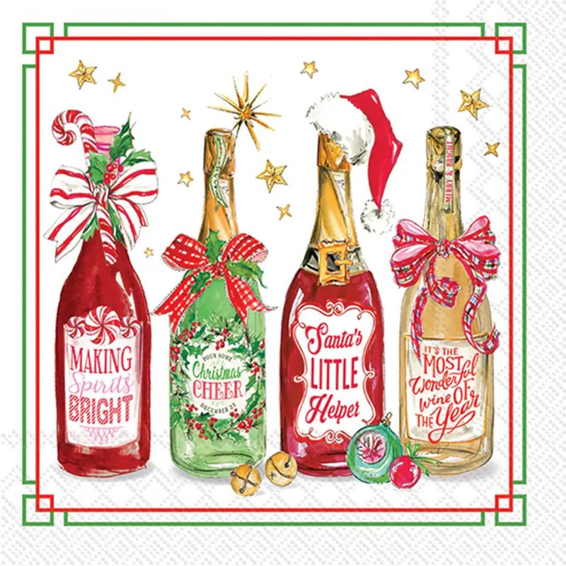 Christmas Bottles Napkins