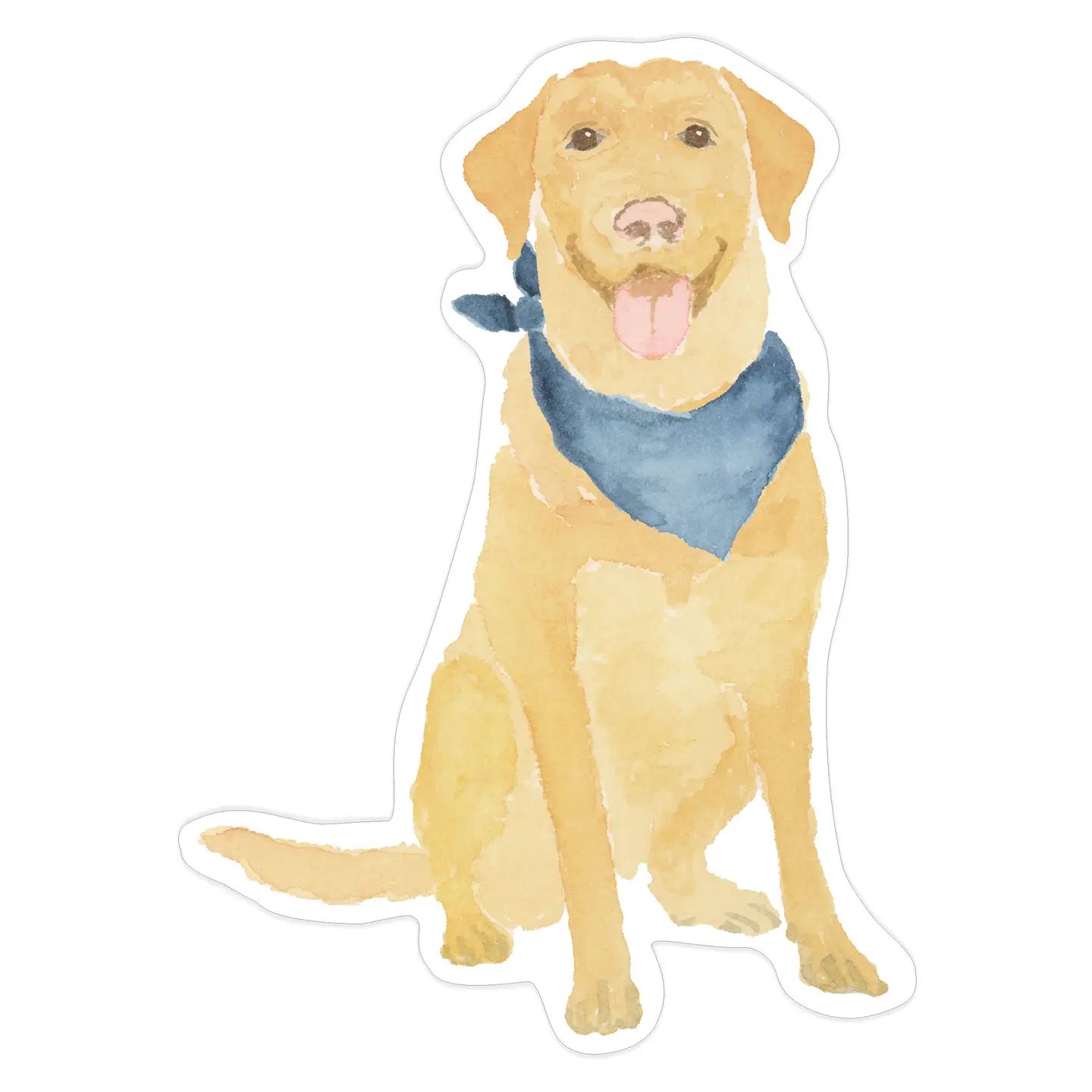 Watercolor Yellow Lab Sticker