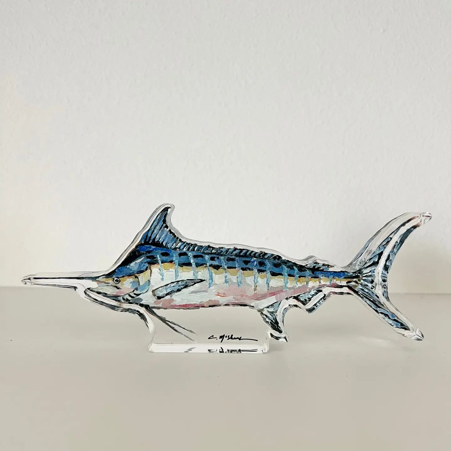 Blue Marlin Acrylic Block