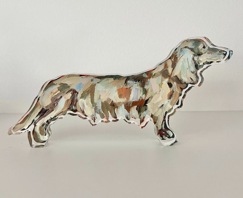 Blonde Dachshund Acrylic Block