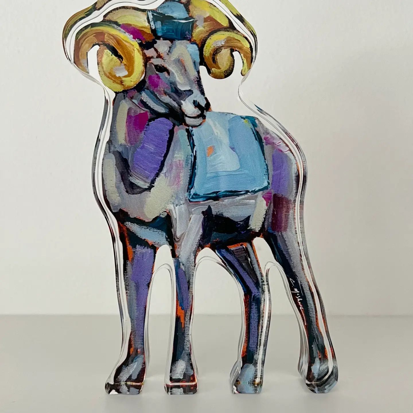 UNC Ram Acrylic Block