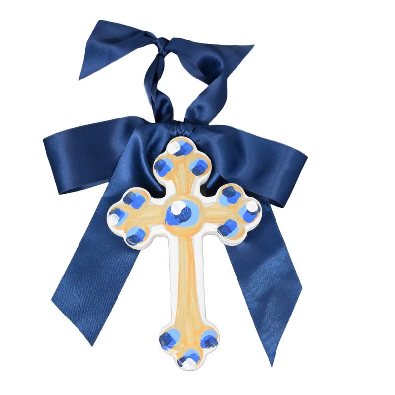 Blue Hallelujah Cross - 6"