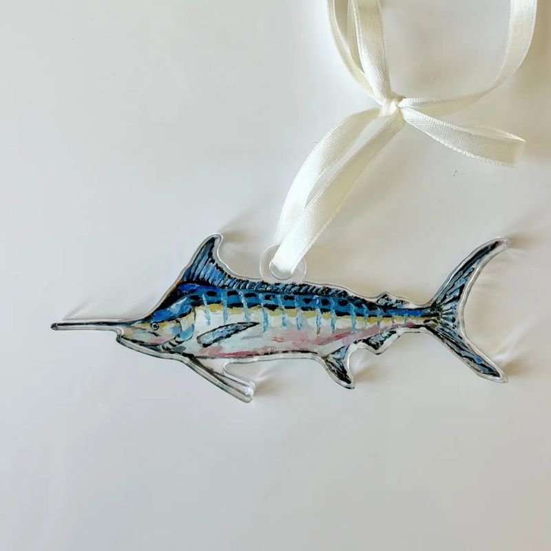 Blue Marlin Acrylic Ornament