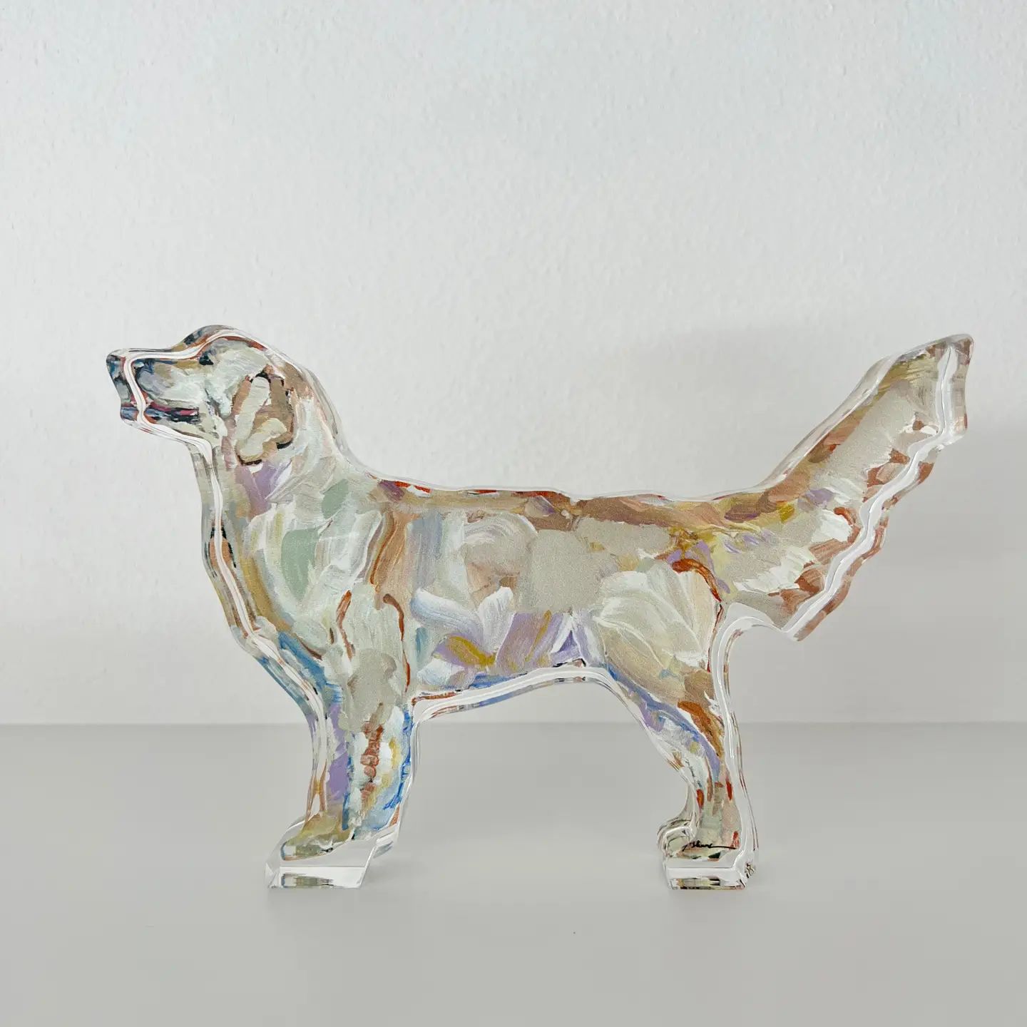 Light Golden Retriever Acrylic Block