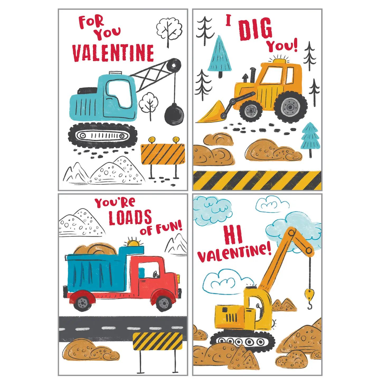 Kids Valentine Pack - Construction