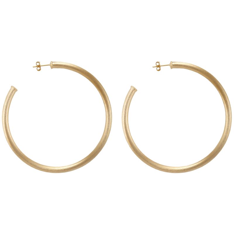 Favorite Hoop Earrings - Brushed Champagne 18k Gold Plated