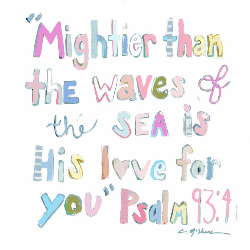 Psalm 93:4 Acrylic Block