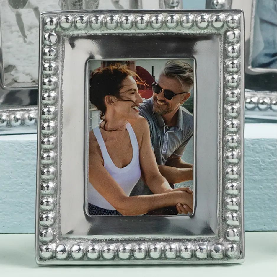 Beaded Frame - Silver