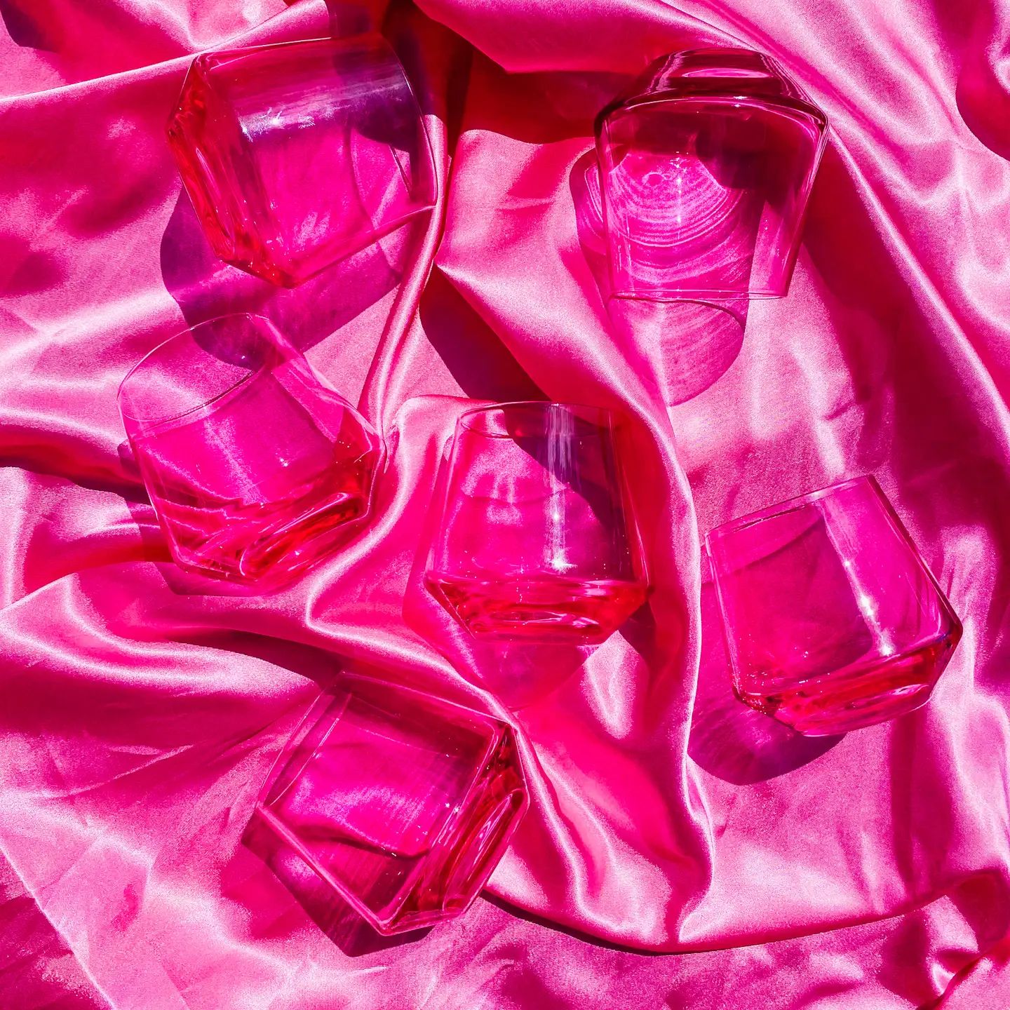 Pink Stemless Wine Glass