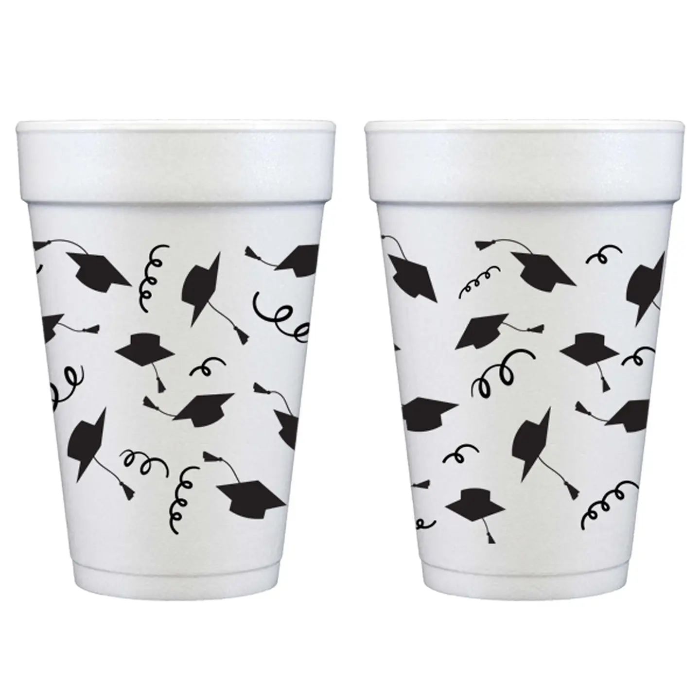 Grad Cap Styrofoam Cups