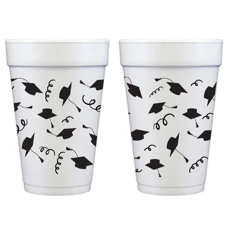 Grad Cap Styrofoam Cups