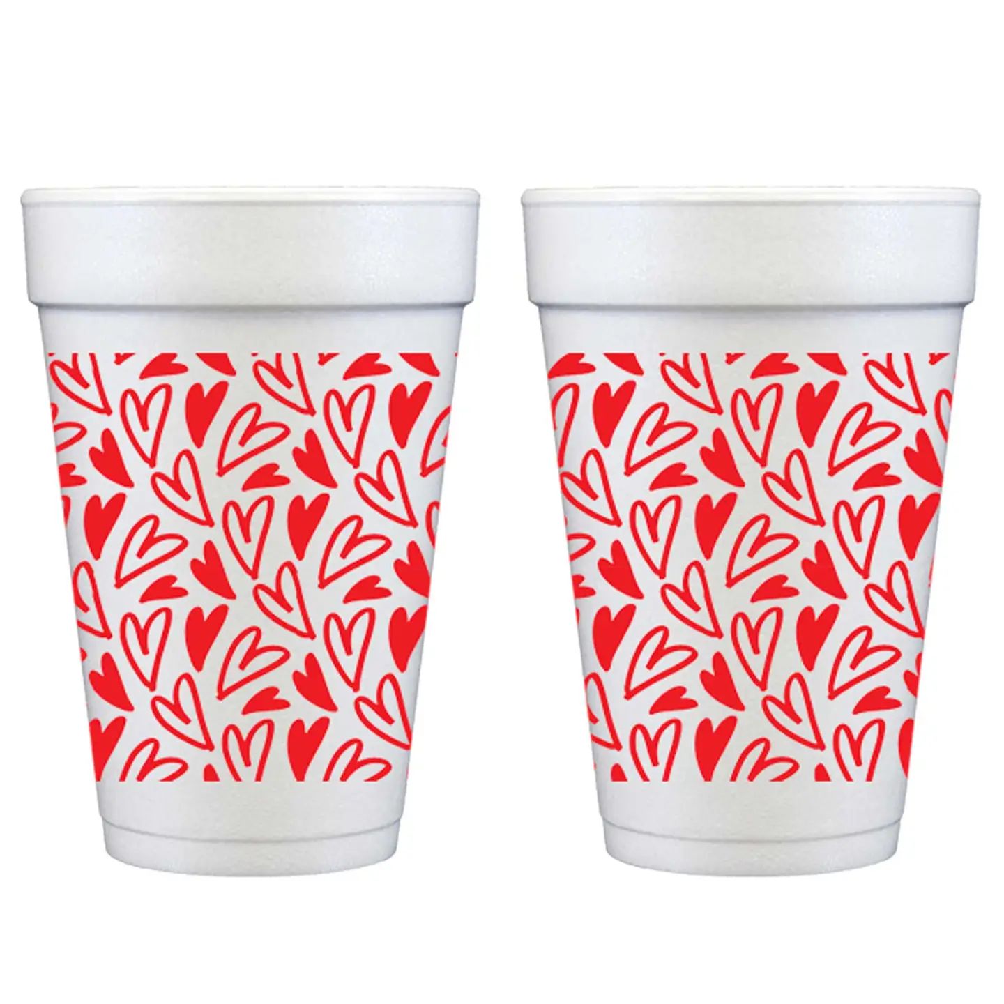 Valentine's Heart Styrofoam Cups