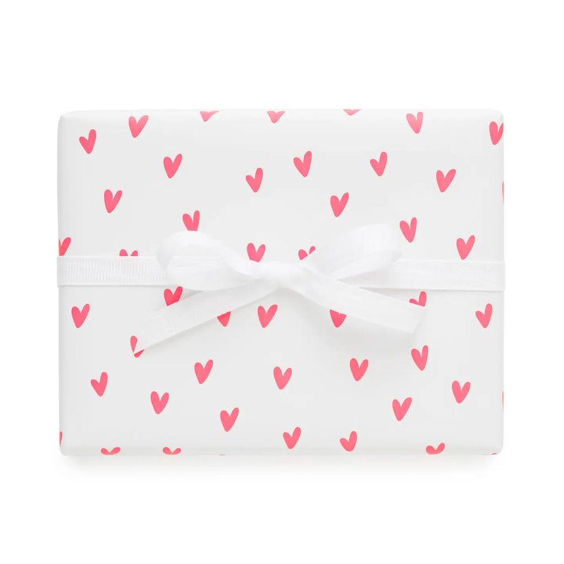 Pink Heart Gift Wrap