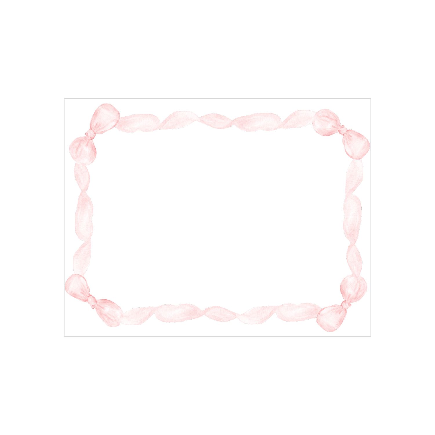 Pink Bow Notecards