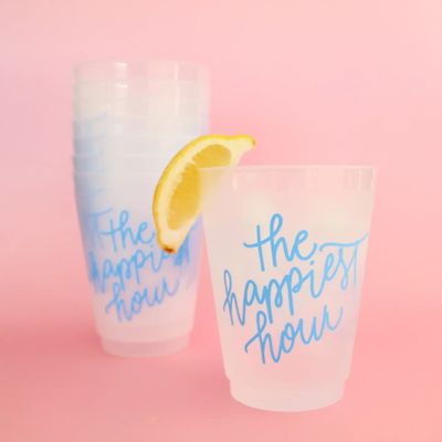 Happiest Hour Frosted Cups - Blue