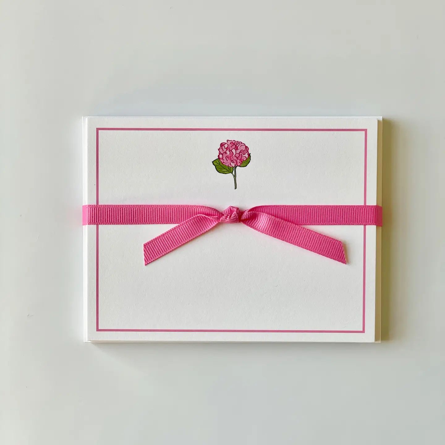 Pink Hydrangea - Flat Notecards