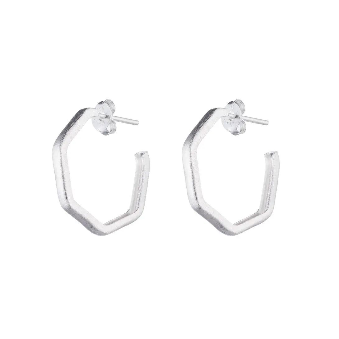 Lure Hoop Earrings - Silver