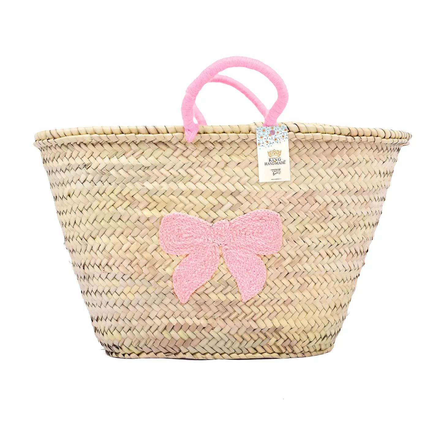 Pink Bow Market Tote