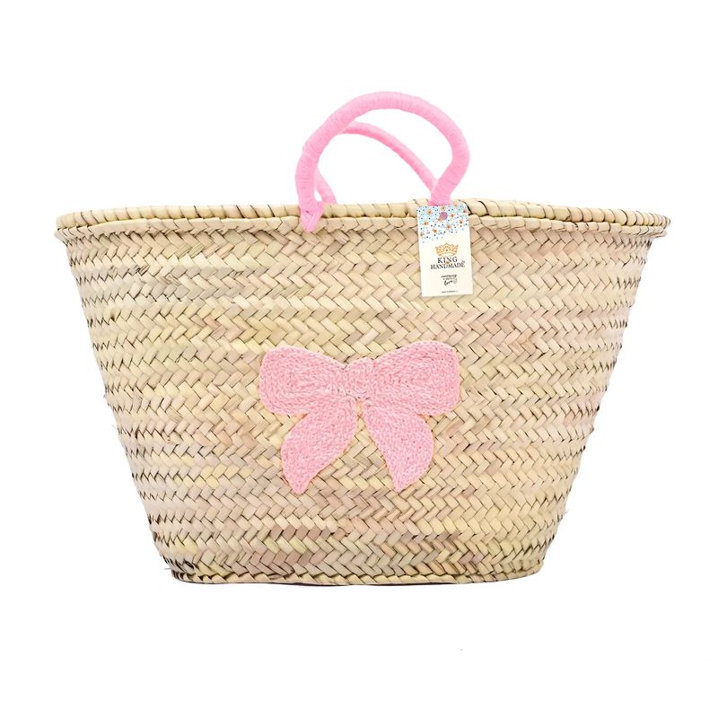 Pink Bow Market Tote