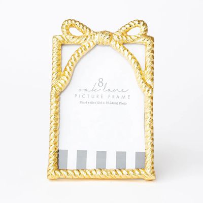 Gold Bow Picture Frame