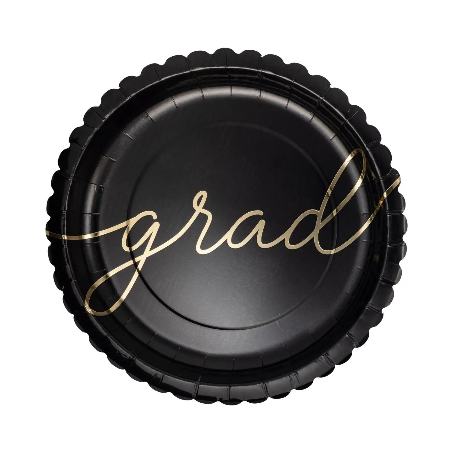 Round Grad Paper Plate