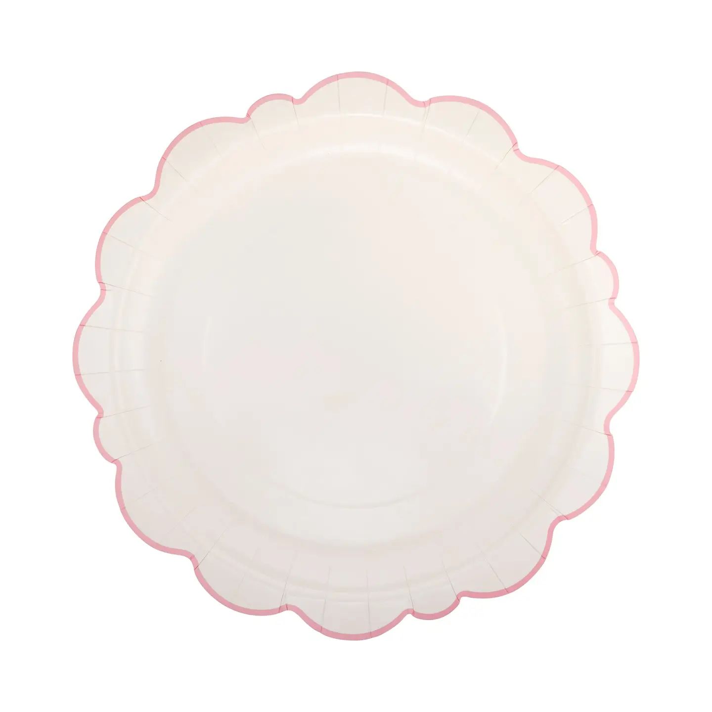 Pink Edge Paper Plate