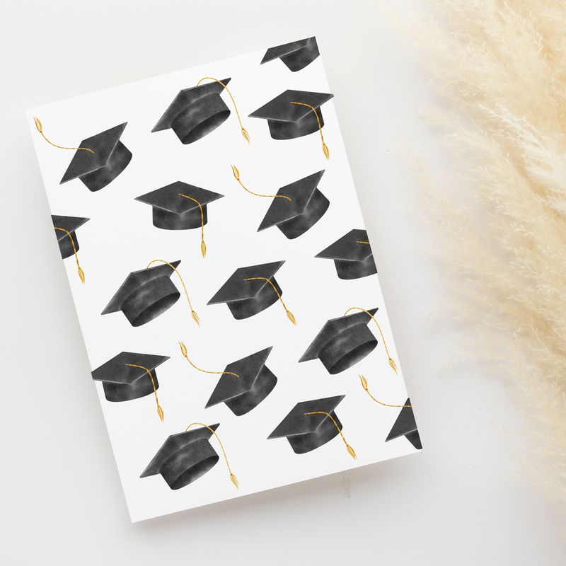 Flying Caps Greeting Card