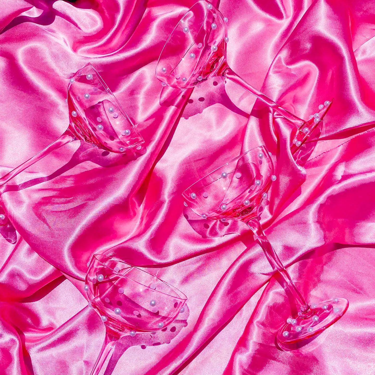 Pink Pearl Coupe Glass