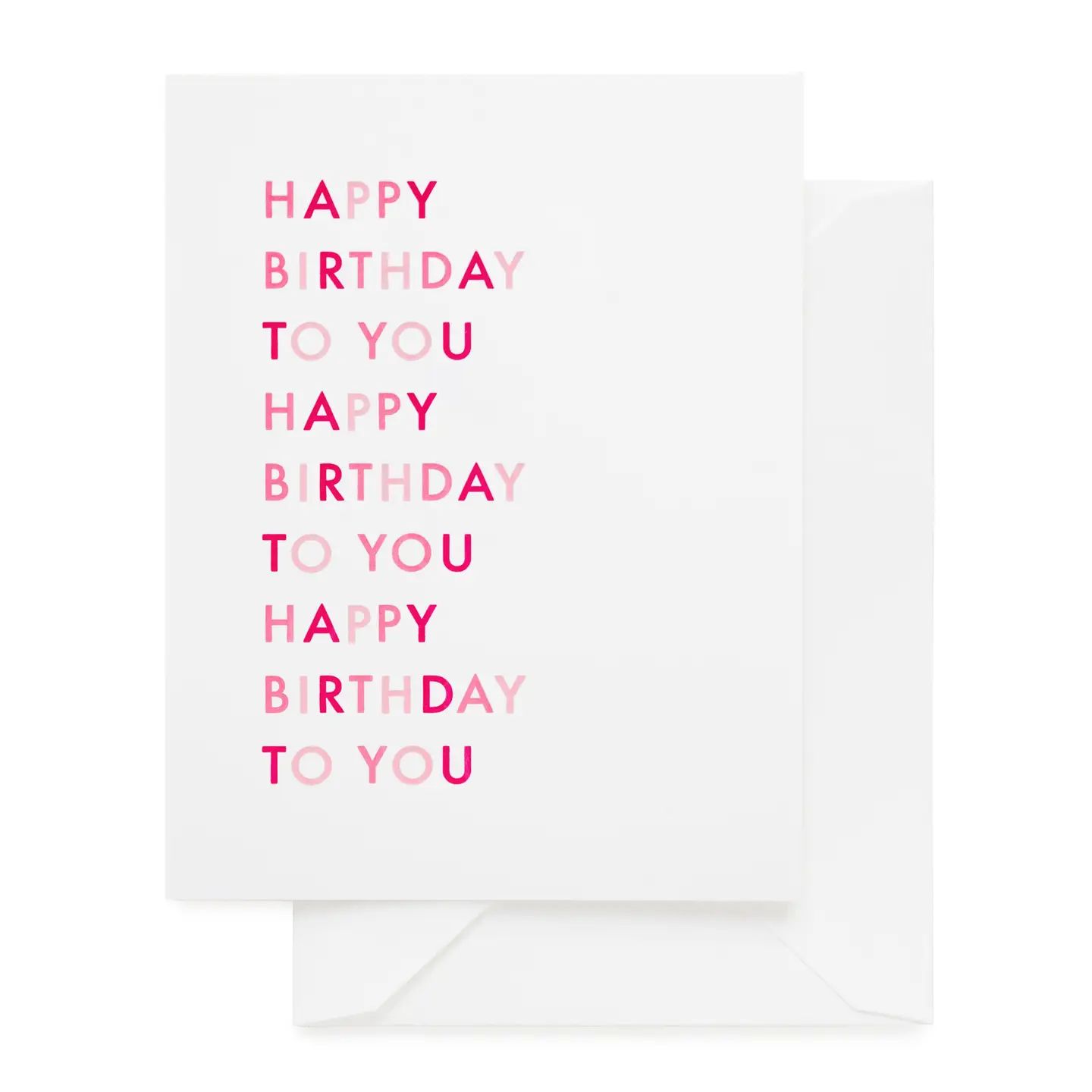 Pink Happy Birthday Greeting Card