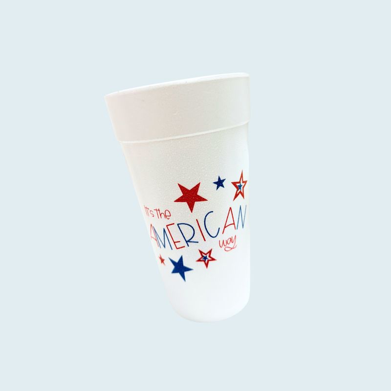 American Way Styrofoam Cups