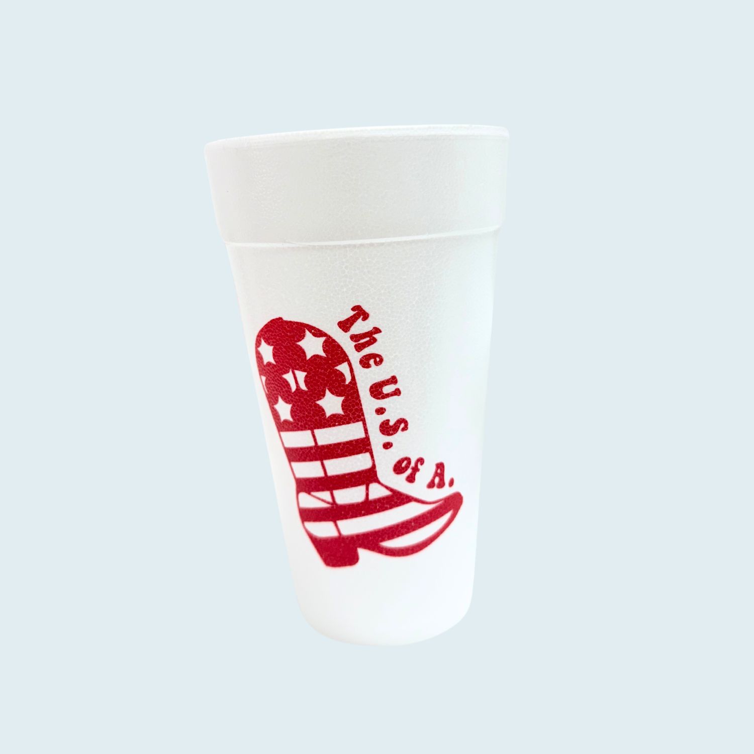 American Boot Styrofoam Cups