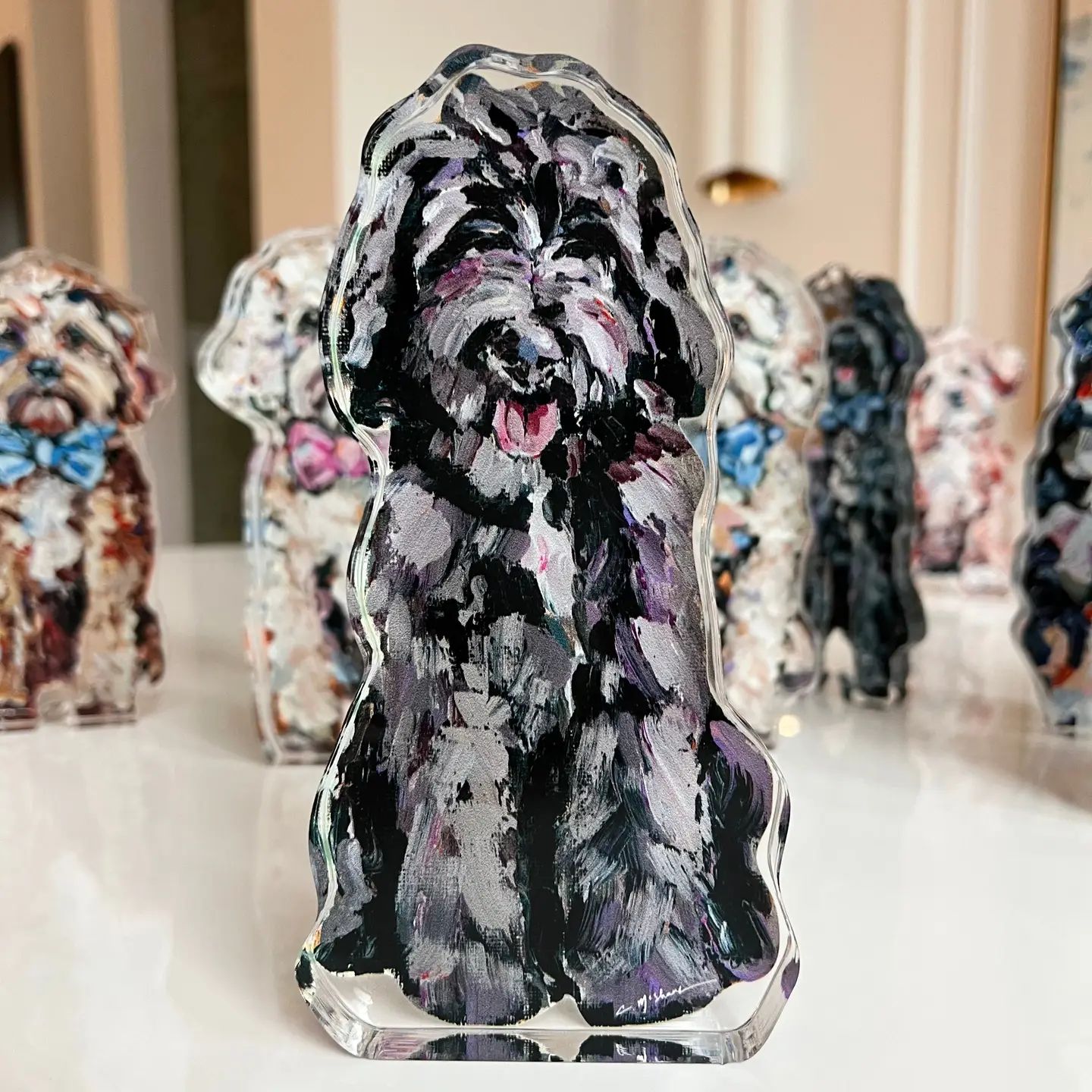 Chocolate Golden Doodle Acrylic Block