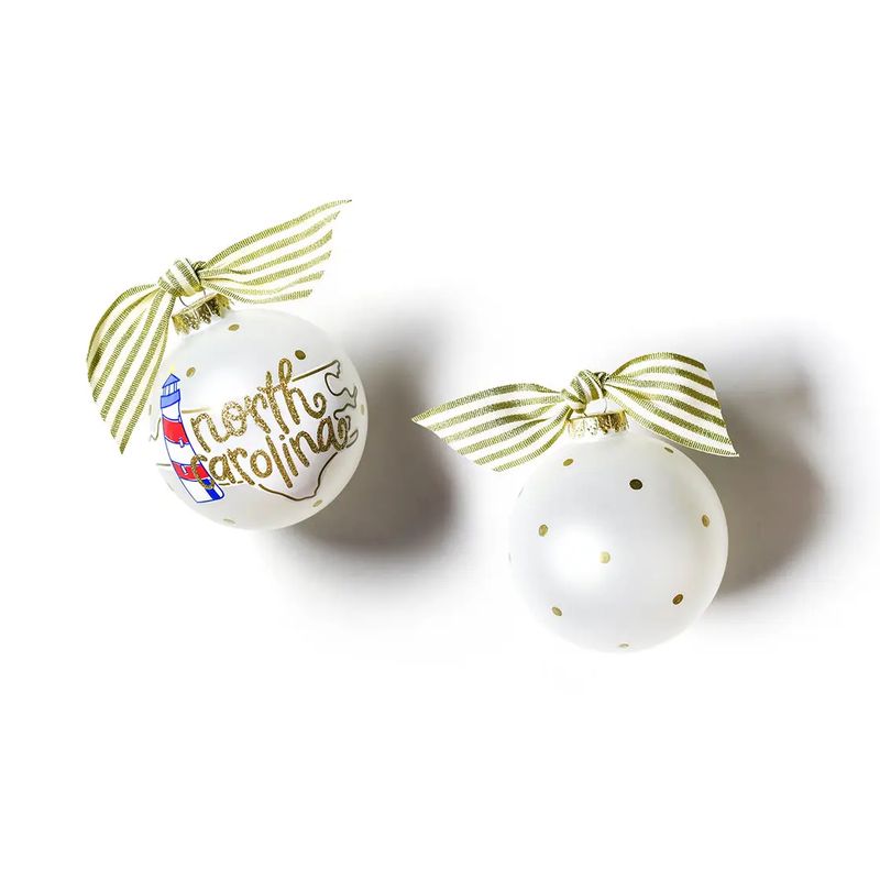 North Carolina Glass Ornament