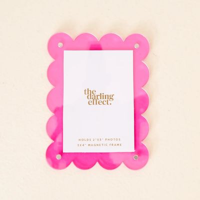 Mini Acrylic Frame Magnet - Hot Pink