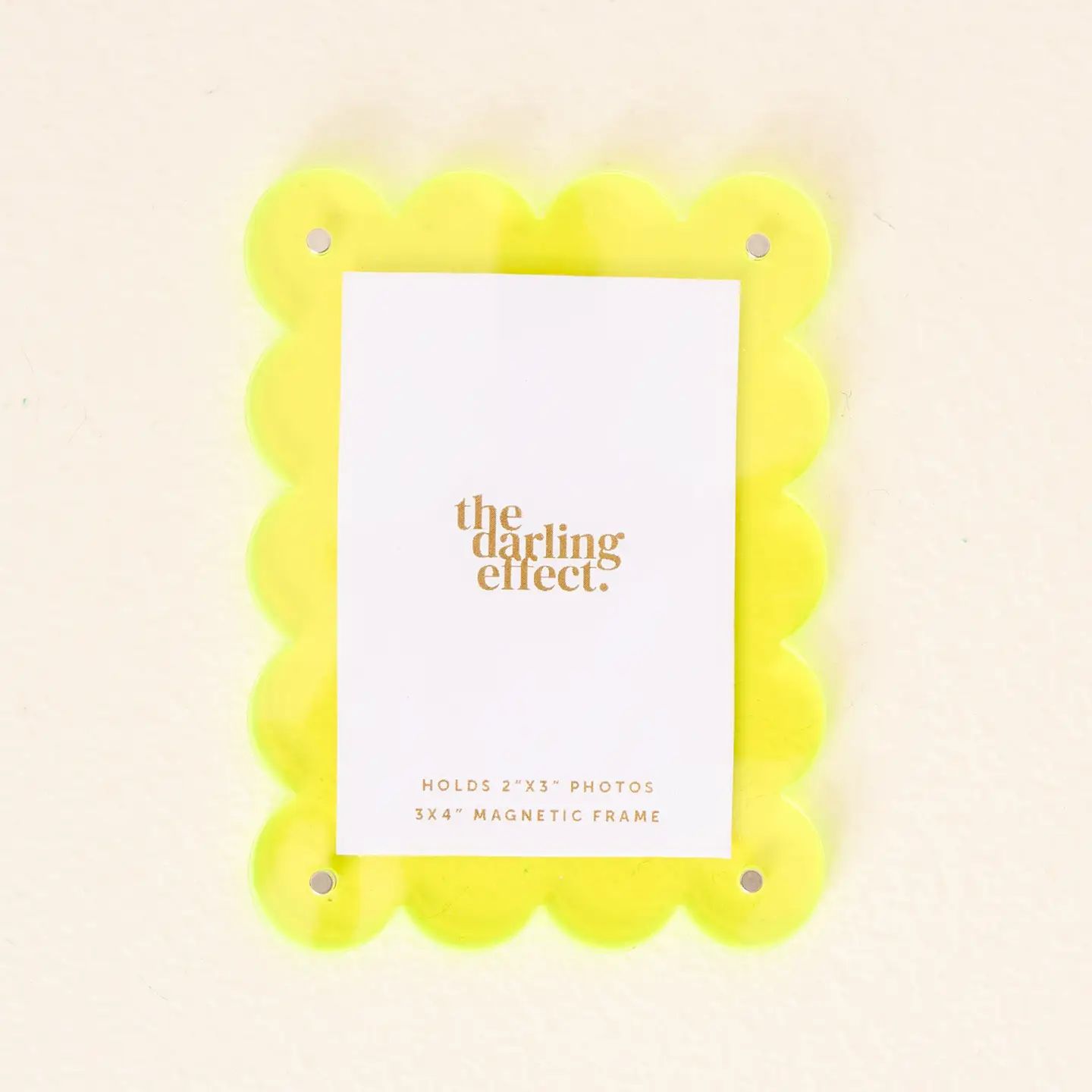 Mini Acrylic Frame Magnet - Neon Yellow