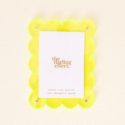 Mini Acrylic Frame Magnet - Neon Yellow