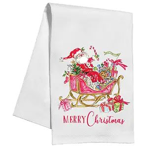 Santa Sleigh Kitchen Towel