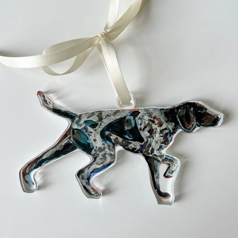 Pointing GSP Acrylic Ornament