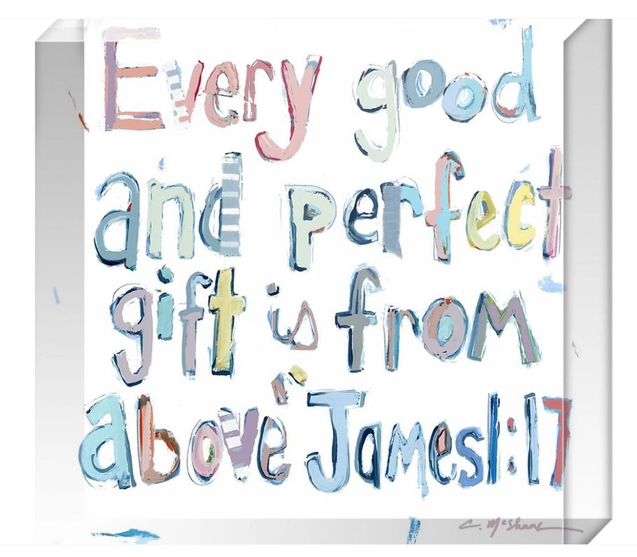 James 1:17 Acrylic Block - Pink
