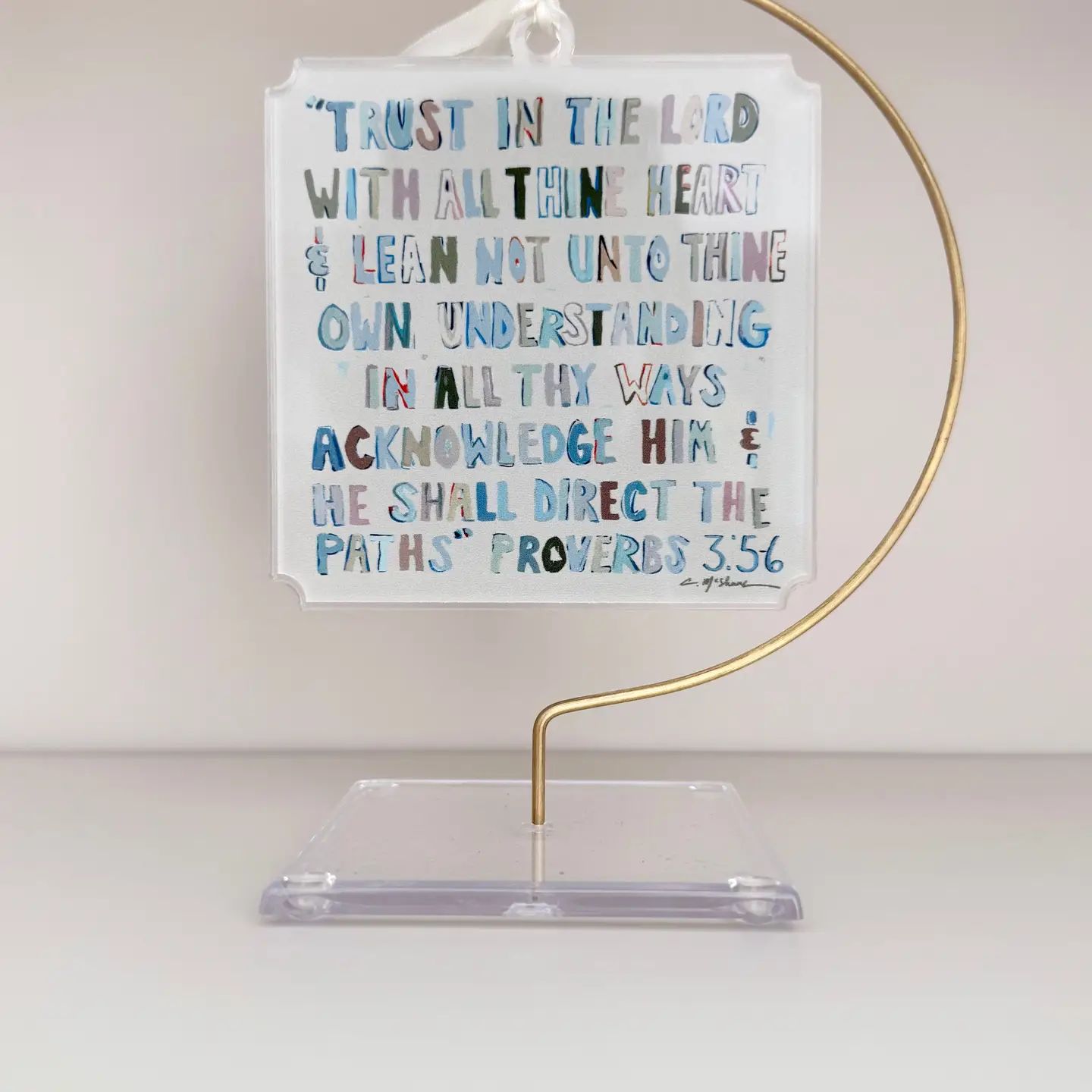 Proverbs 3:5 Acrylic Ornament
