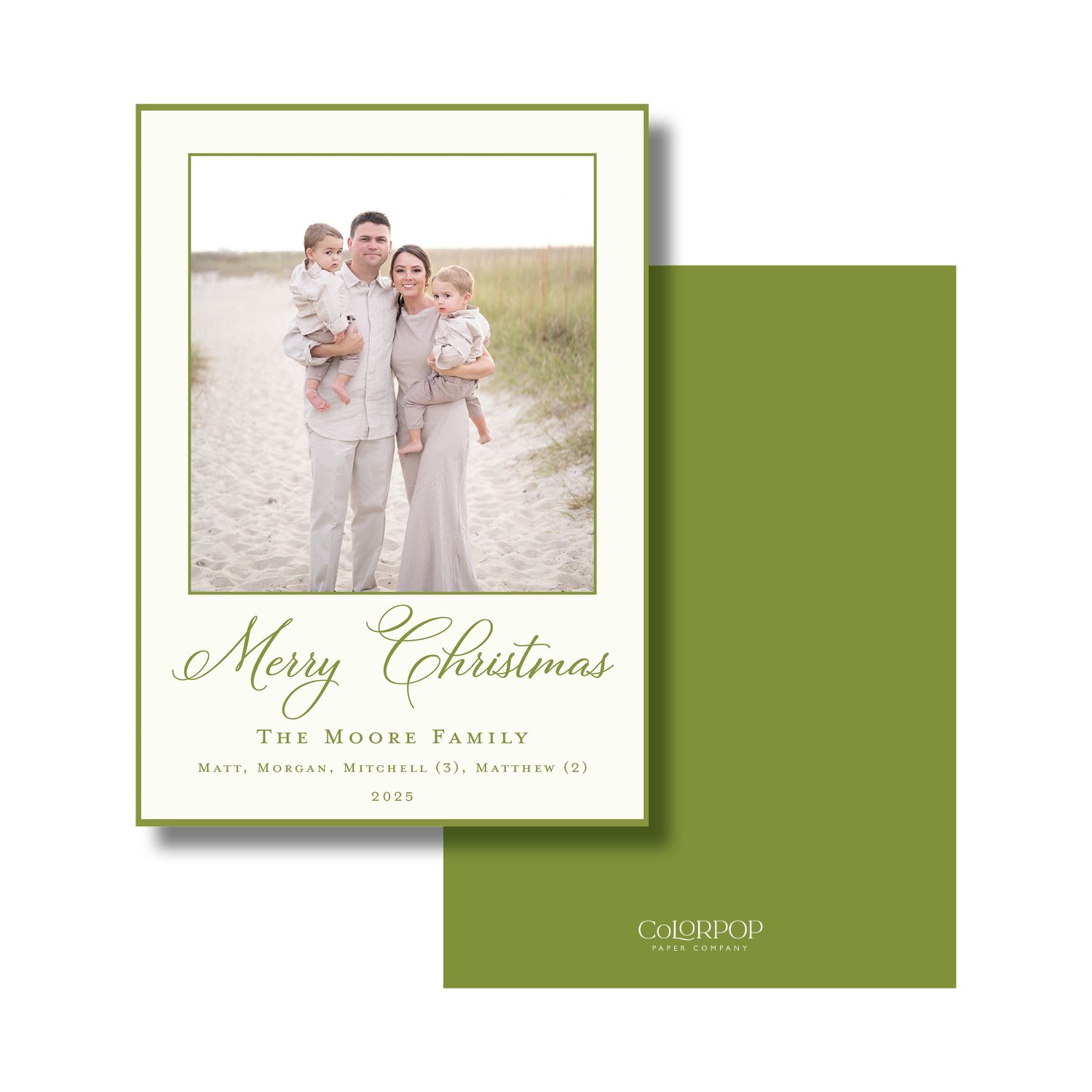 Green Tones Christmas Cards
