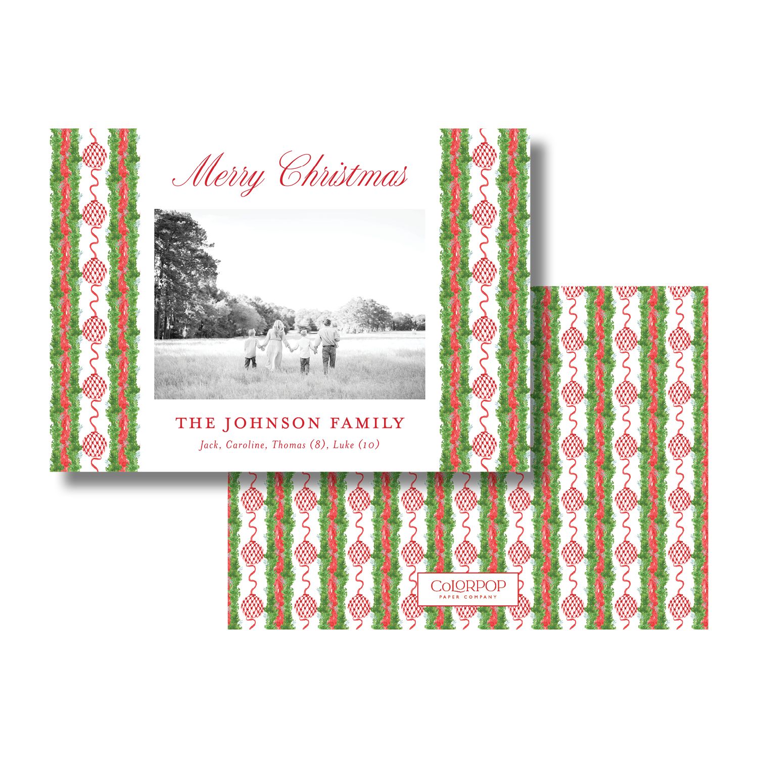 Red Chinoiserie Christmas Cards