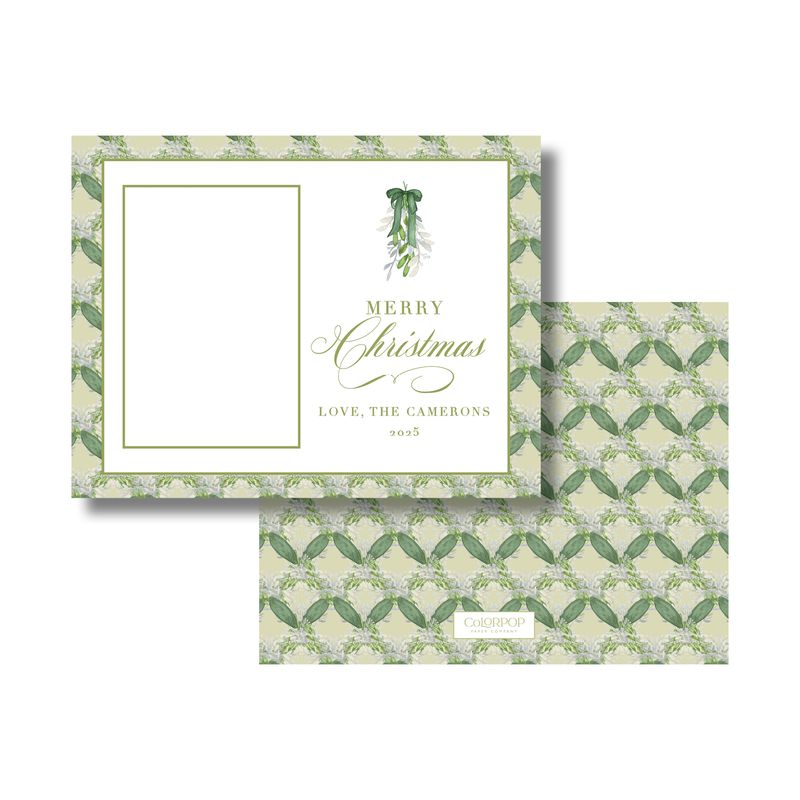 Green Ribbon Christmas Cards