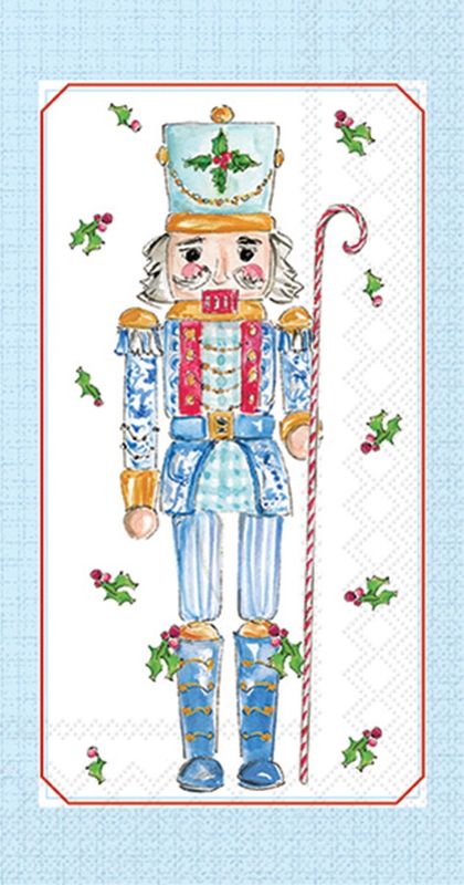 Blue Nutcracker Guest Towels