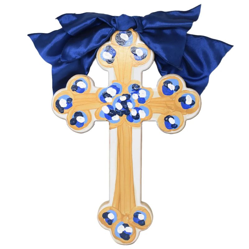 Blue Hallelujah Cross - 18"